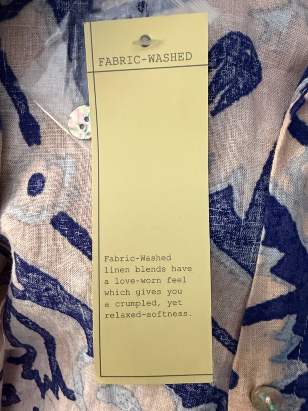 Kristen Sirrano linen blend floral tie front button-down blouse M - Picture 12 of 14